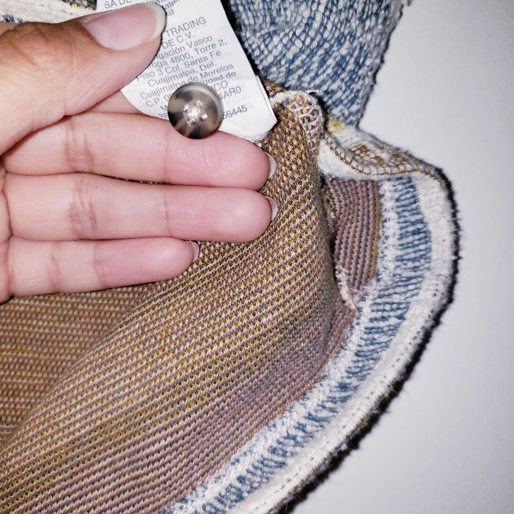 Madewell Texture & Thread Striped Button Front Top - Picture 8 of 8